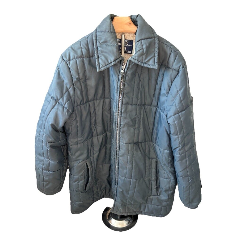 Vintage Blair Quilted Puffer Jacket‎ Faux Shearling - Men's Regular Medium